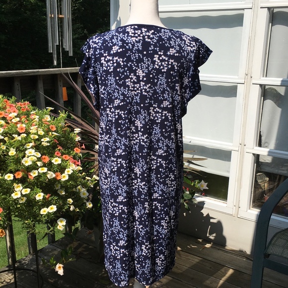 Michael Kors size S blue floral shift dress - Picture 3 of 7